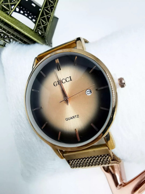 Relógio Unissex Gucci premium Rose pulseira de imã